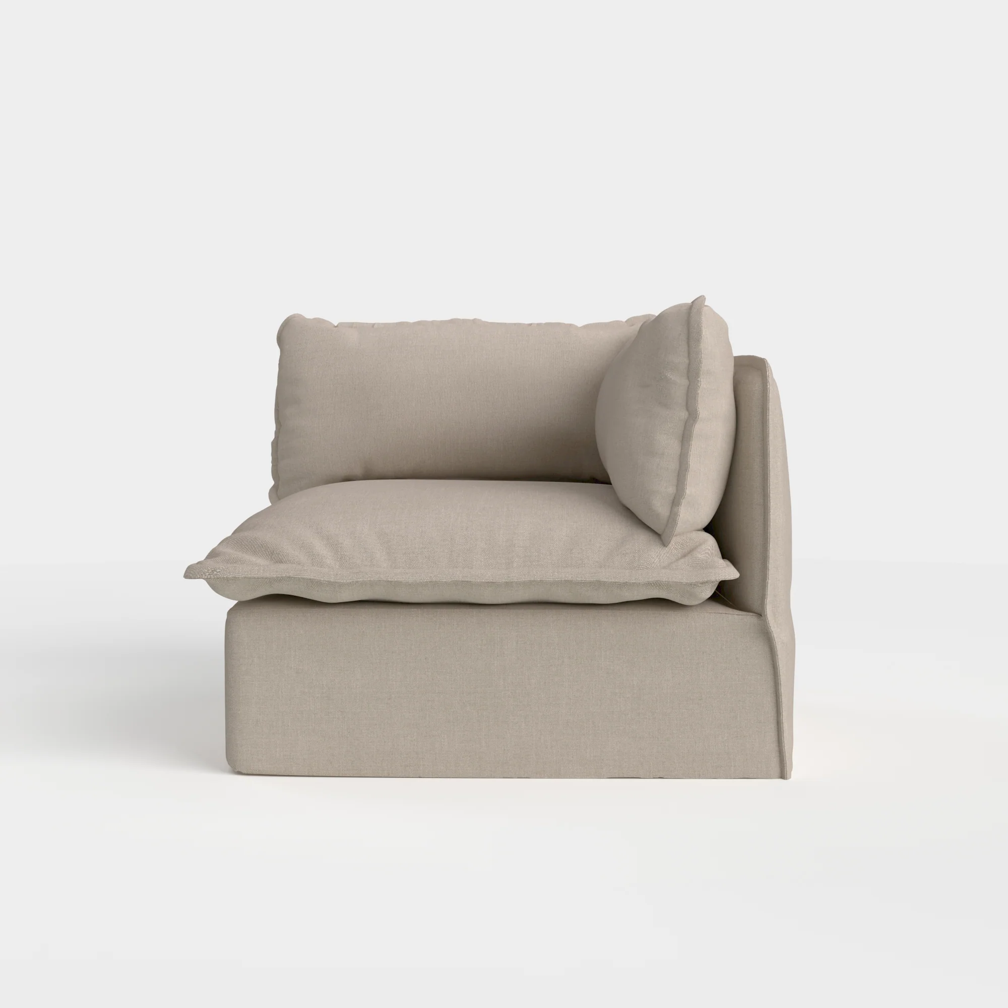 Slipcover Only - Modular Outdoor Washable End Chair | Classic Canvas in Sand